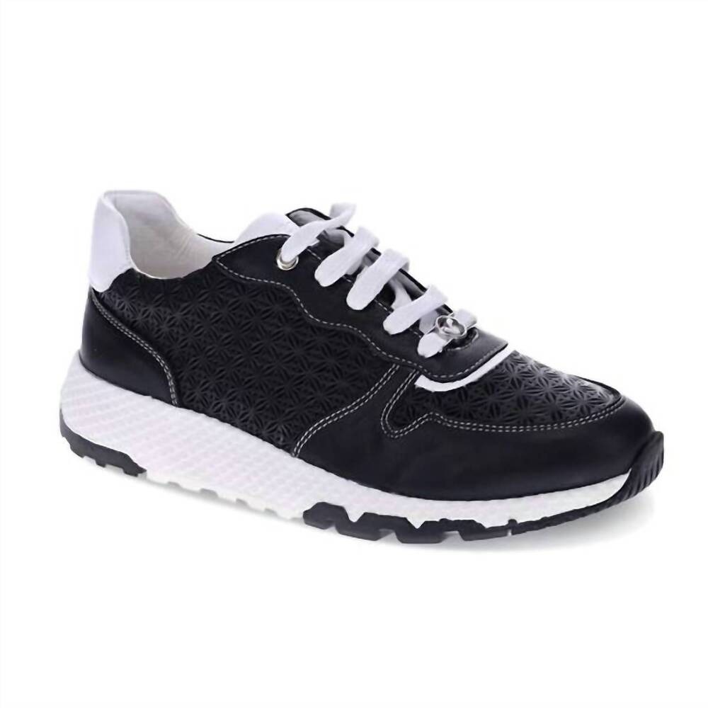 NEW REVERE women's los angeles fancy walking sneaker in black